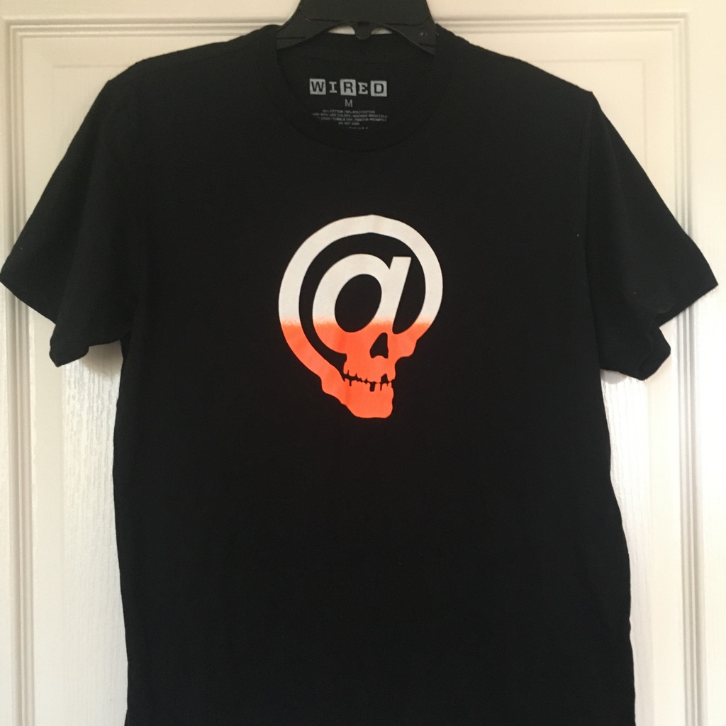 Wired Magazine Vintage Logo Skull Shirt Men’s Medium
